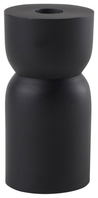 Malta Small Black Metal Candle Holder