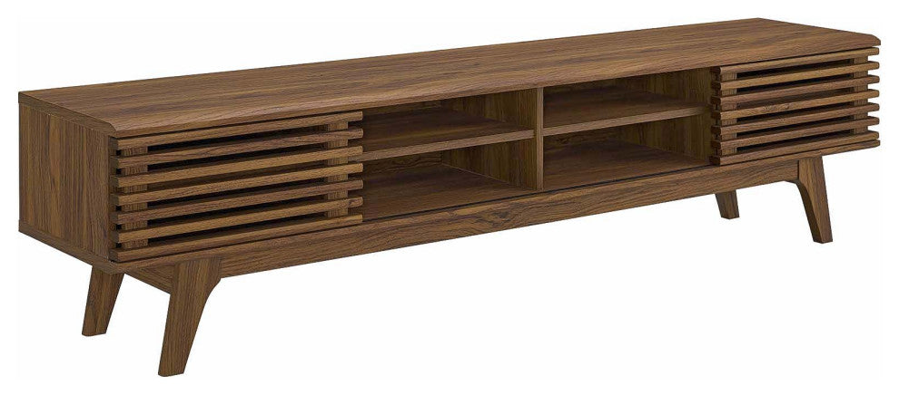 Render 70" Entertainment Center TV Stand in Walnut Walnut