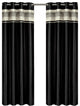 Milan Blackout Multilayer Energy-Saving Curtain, Black, 108"x96", Set of 2