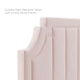 Platform Bed Frame, Queen Size, Velvet, Pink, Modern Contemporary, Bedroom