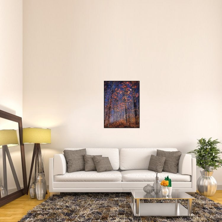 "Autumn Leaves" Framed Canvas Giclee by Florentin Vinogradof, 28x37"