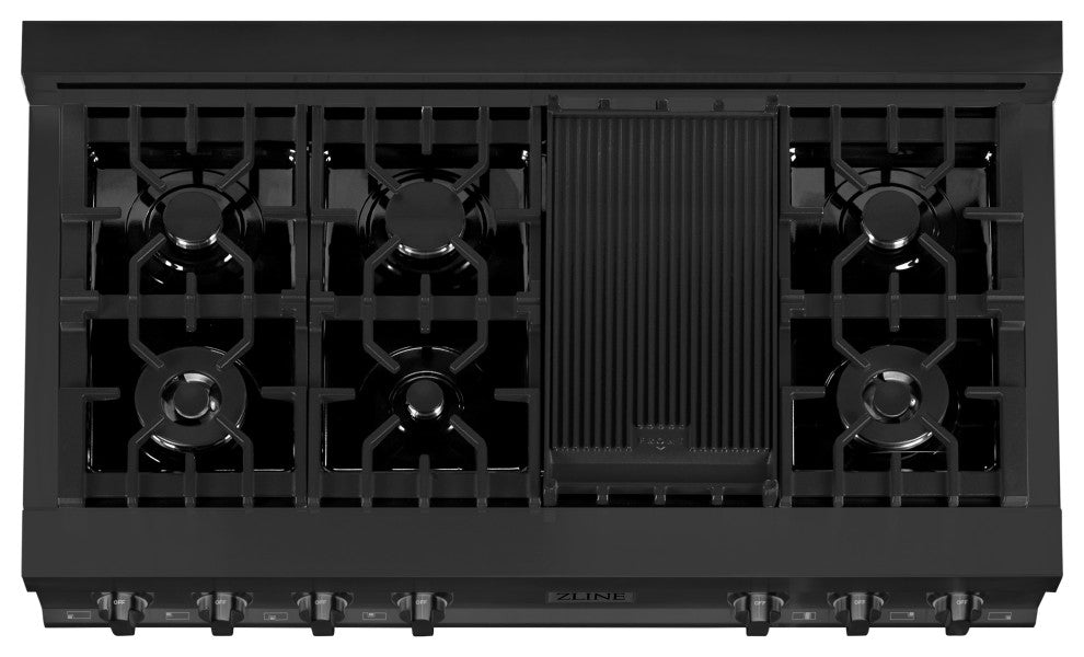 ZLINE Rangetop, Black Stainless Steel, Gas, RTB-48