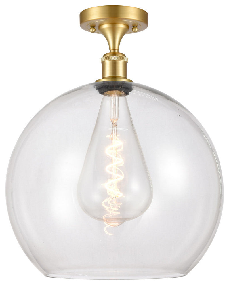 Innovations 516-1C-SG-G122-14-LED 1-Light Semi-Flush Mount, Satin Gold