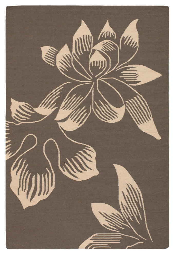 Nova Transitional Area Rug, Brown, 5'x7'6"