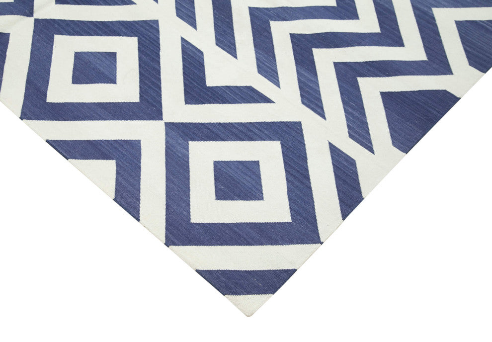 Rug N Carpet - Handmade Wool 6' 0'' x 8' 11'' Flatweave Dhurrie Kilim Rug