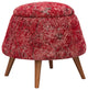 Vintage Rug Upholstered  Stool