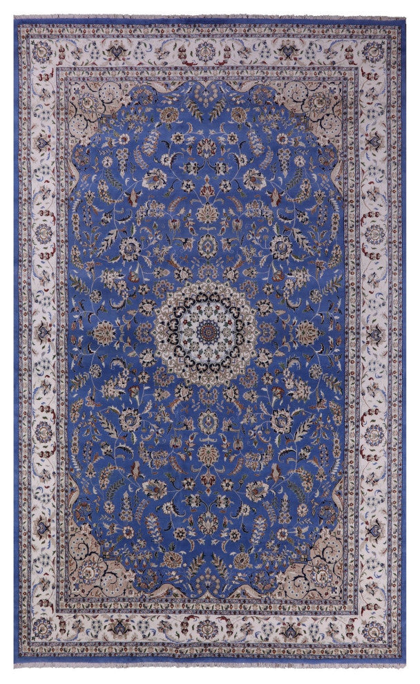 Persian Nain Wool and Silk Hand Knotted Rug 10' 7" X 17' 4" Q9338