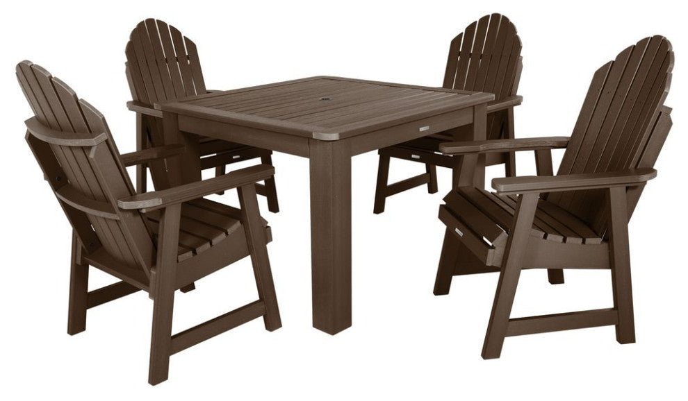 Hamilton 5-Piece Square Dining Set, Weathered Acorn