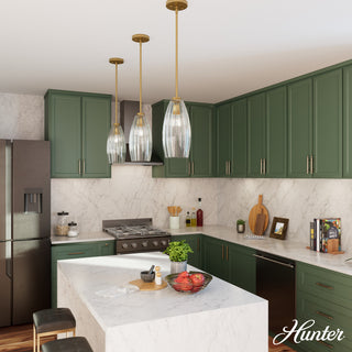 Rossmoor Luxe Gold With Clear Glass 1 Light Pendant