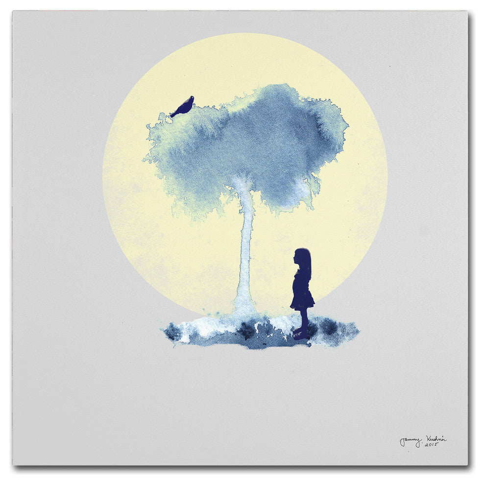 Tammy Kushnir 'A Girl And Her Bird' Canvas Art, 24" x 24"