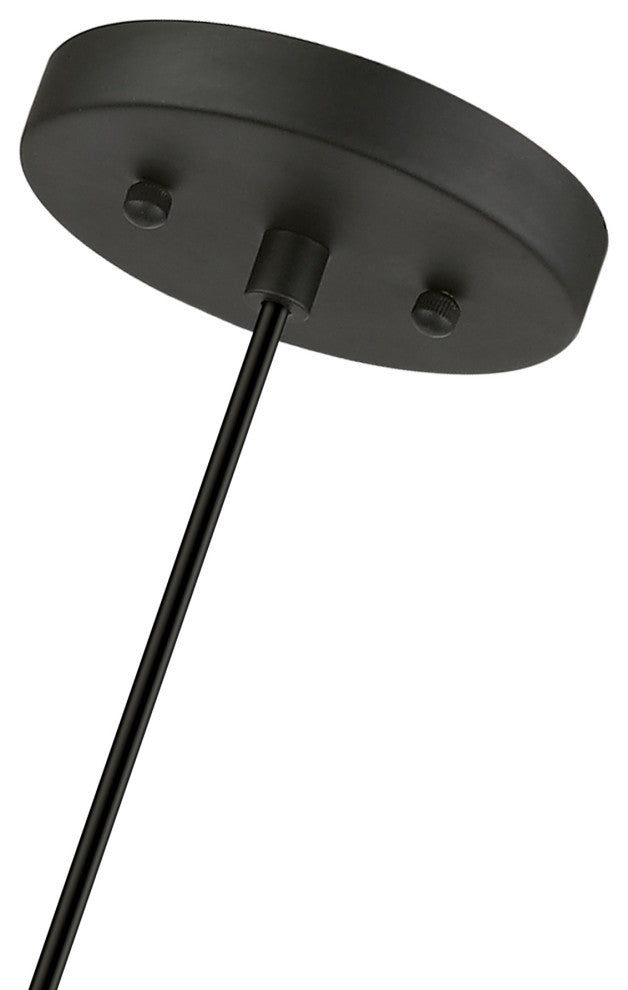 Devoe 1 Light Black With Brushed Nickel Accent Mini Pendant