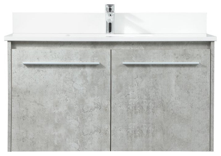 Elegant Decor Penn Bathroom Vanity Concrete Grey