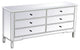 Calum 72" Mirrored Chest, Antique White