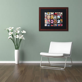 'Parisian Signs' Matted Framed Canvas Art by Preston