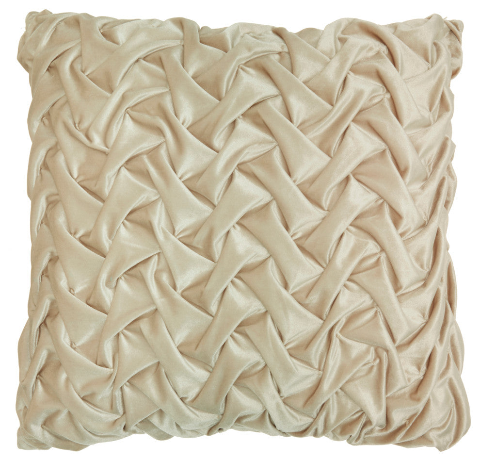Mina Victory L0064 Throw Pillow, Beige, 22" x 22"