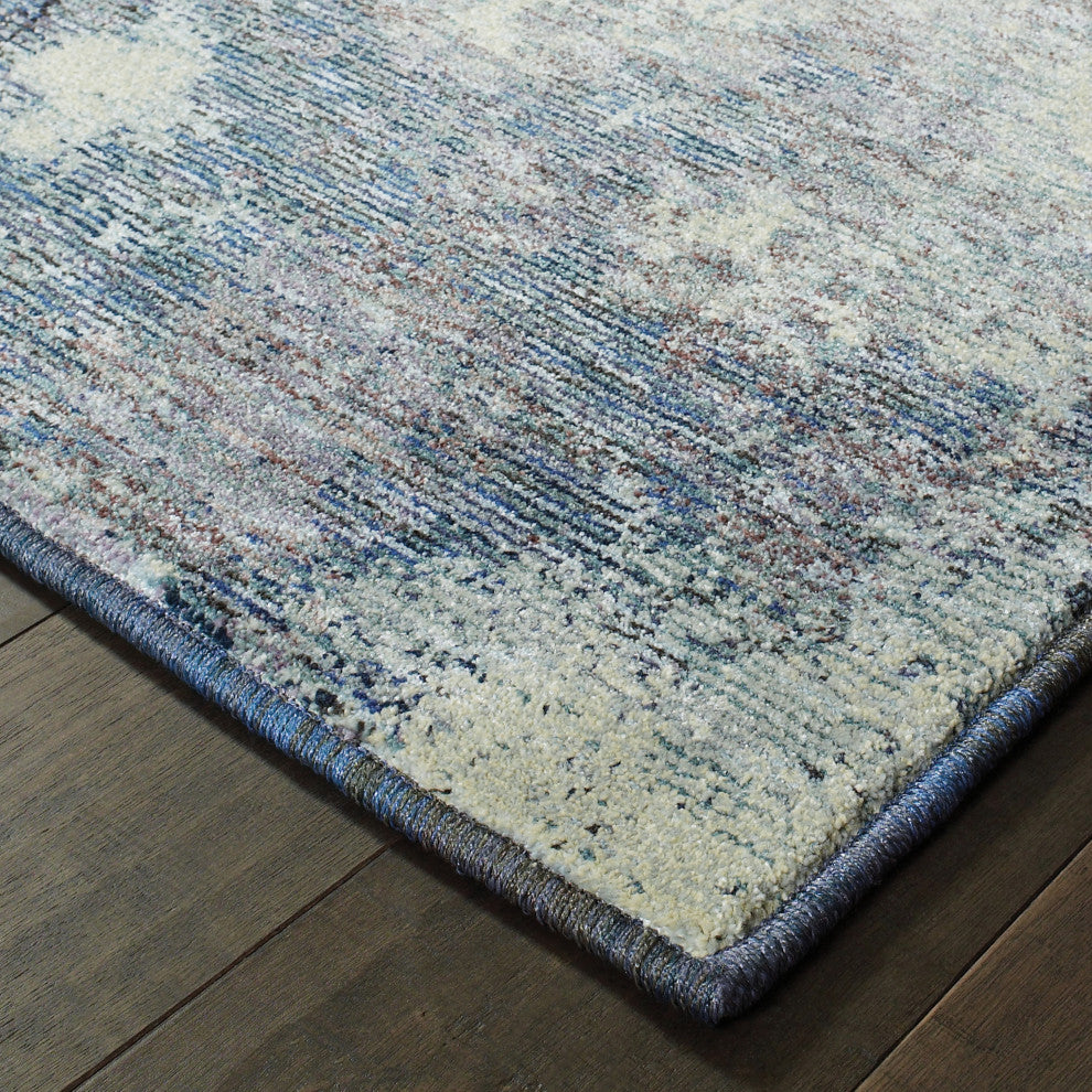 Elements Patina Navy/Ivory Area Rug, 8'6"x11'7"