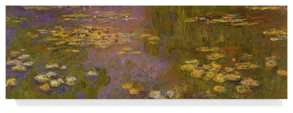 Claude Monet 'Water Lilies' Canvas Art, 47"x16"
