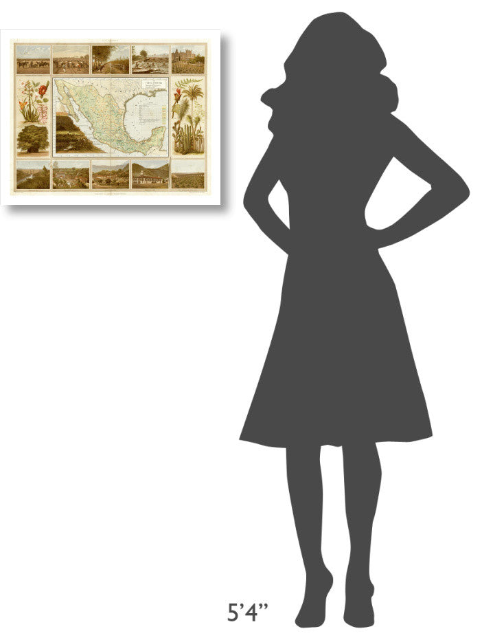 "Carta Agricola, 1885" Digital Paper Print by Antonio Garcia Cubas, 24"x19"