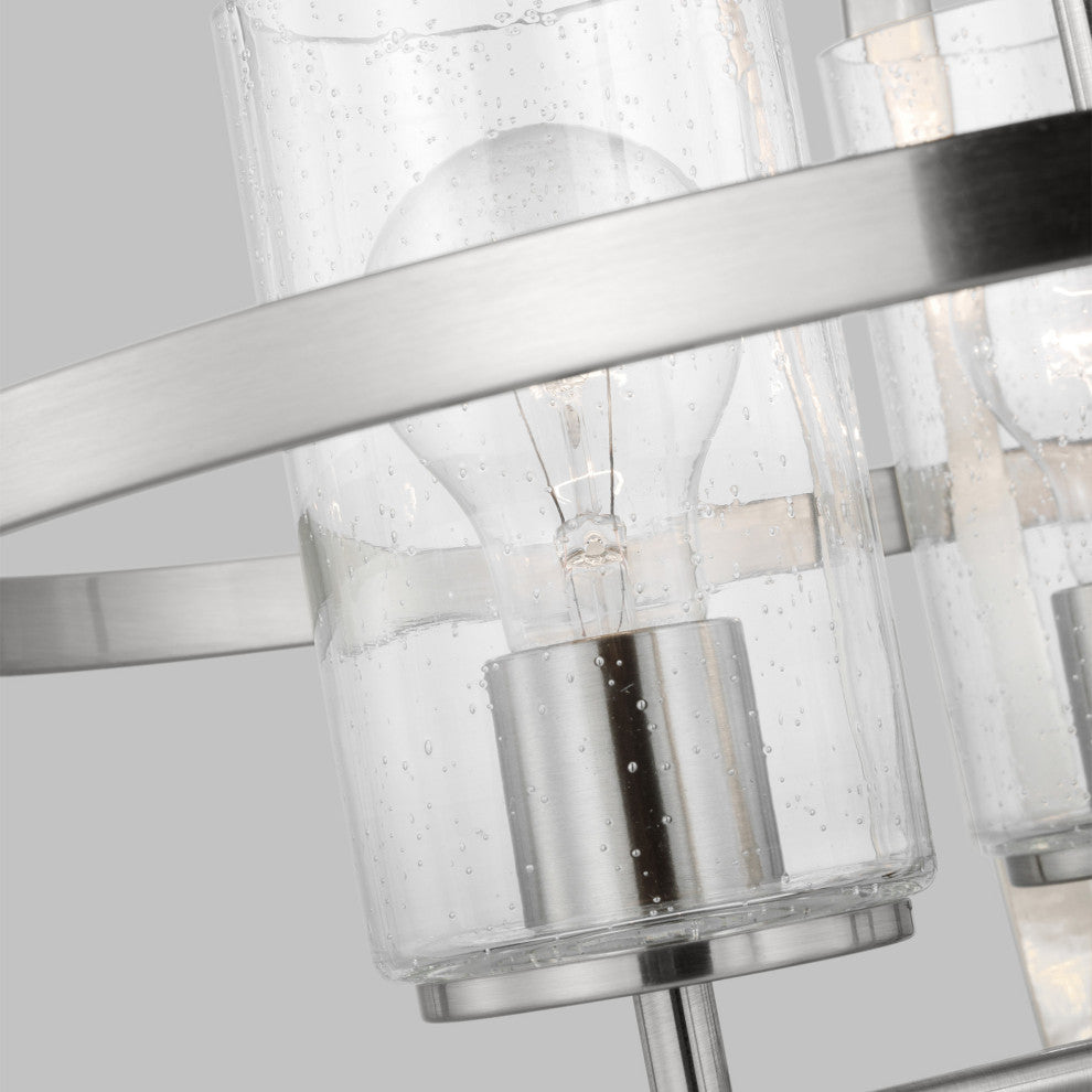 Generation Lighting 3124673 Alturas 3 Light 19"W Outdoor Pillar - Brushed