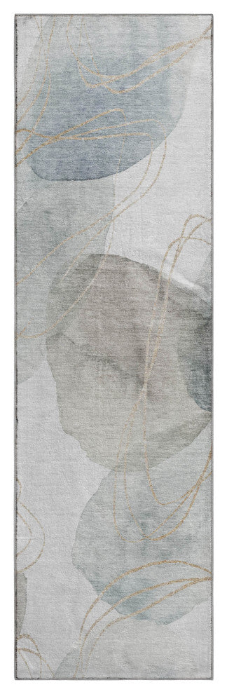 Premium Machine Washable Mayfield AMF544 Ivory 2'3" x 7'6" Runner Rug