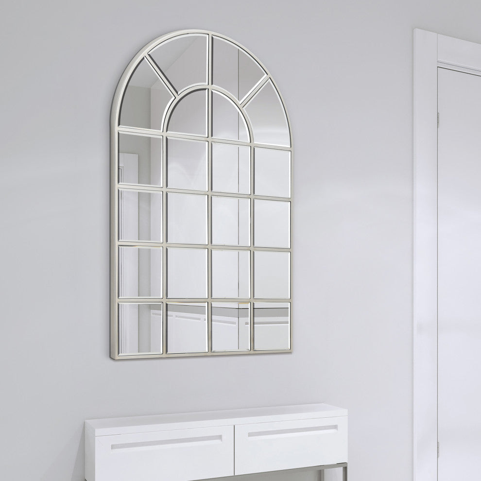 Beveled Arch Window Wall Mirror, 0.25" Beveled Edge, 44"x30" Bathroom Mirror