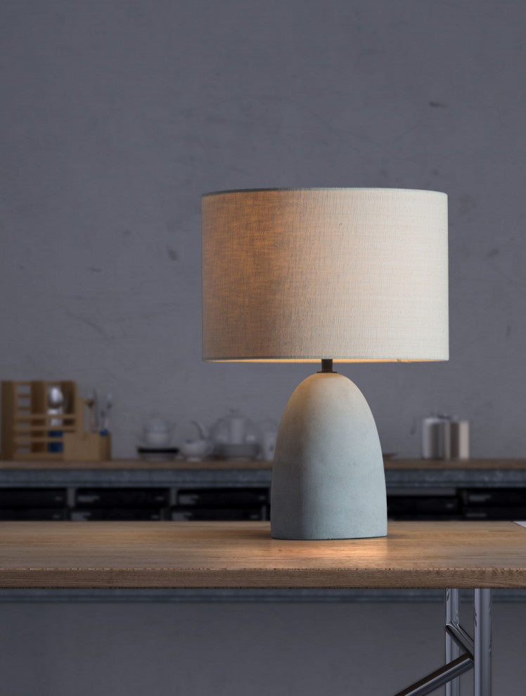 Gray Stone Table Lamp