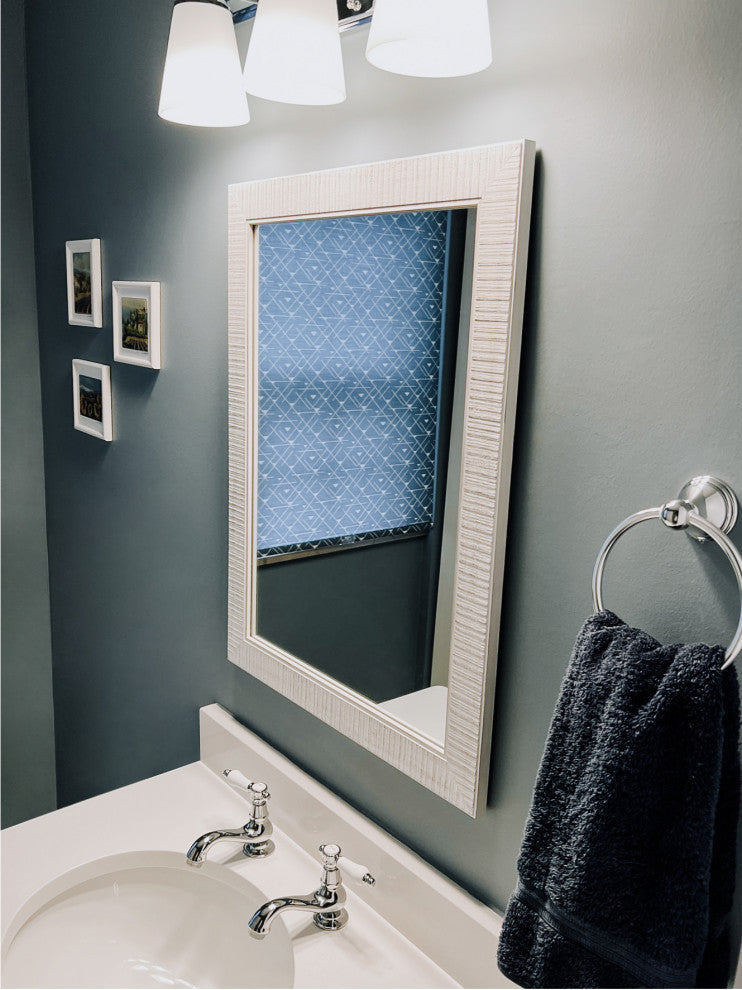 Huntington Framed Wall Mirror, White, 34"x44"