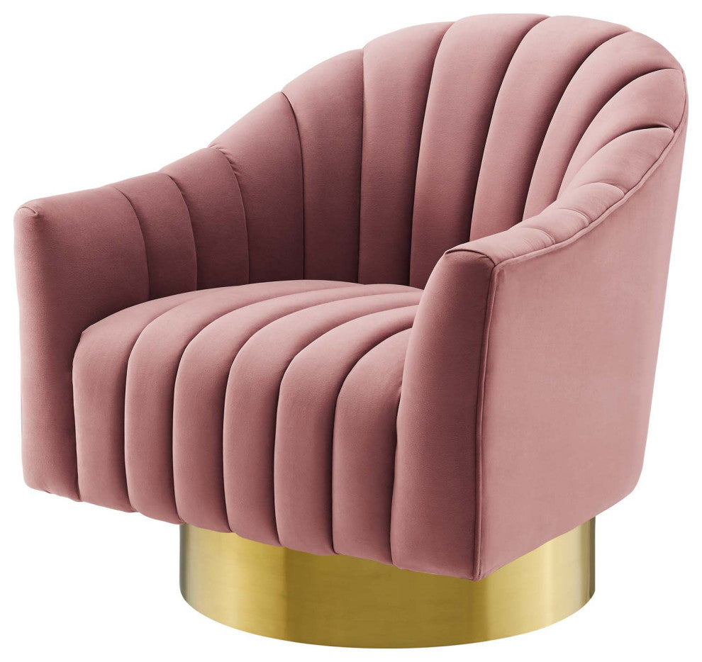 Modern Designer Lounge Accent Side Chair, Velvet Fabric Metal Steel, Pink