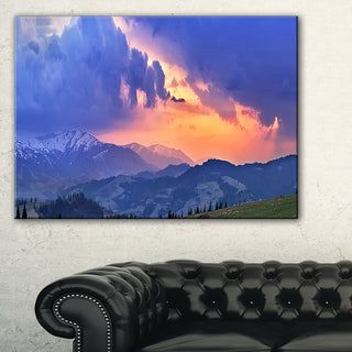 "Sunny Spring Evening Panorama" Oversized Landscape Wall Art Print, 40"x20"