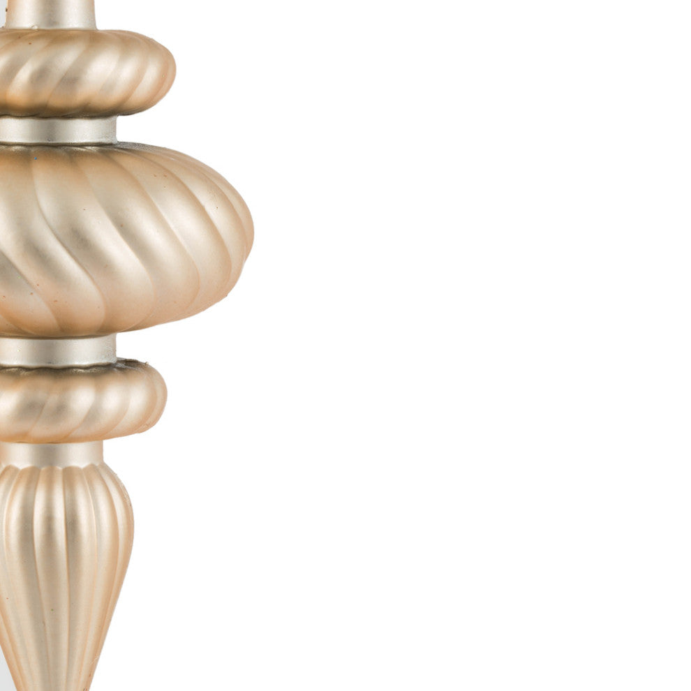 Vickerman N500080 4" Cafe Latte 4-Finish Finial Ornament, 8 Per Box