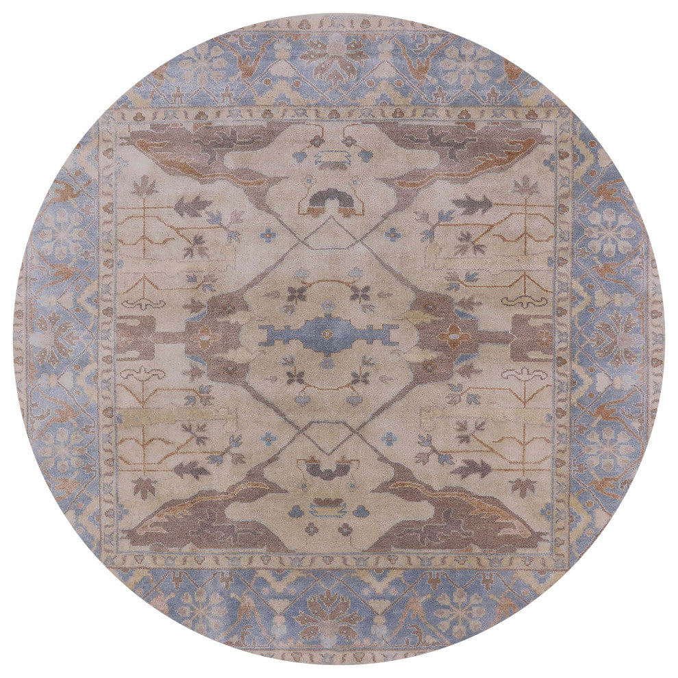 Ahgly Company Indoor Round Mid-Century Modern Area Rugs, 3' Round
