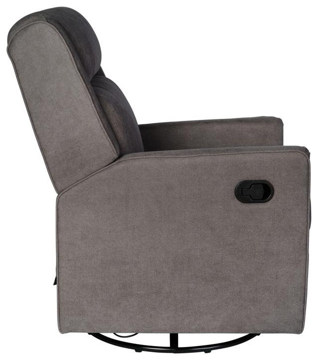 Cash Swivel Glider Rocker Recliner Chair, Dark Gray