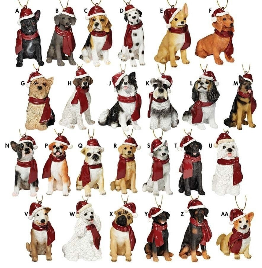 Dog Ornaments, Set of 25