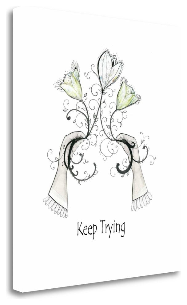 "Keep Trying" By Sarah Ogren, Giclee Print on Gallery Wrap Canvas, Ready to Hang