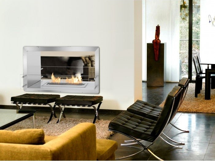 See-Through Bio Ethanol Firebox - Double Sided Fireplace Insert FB2400-D | Ignis