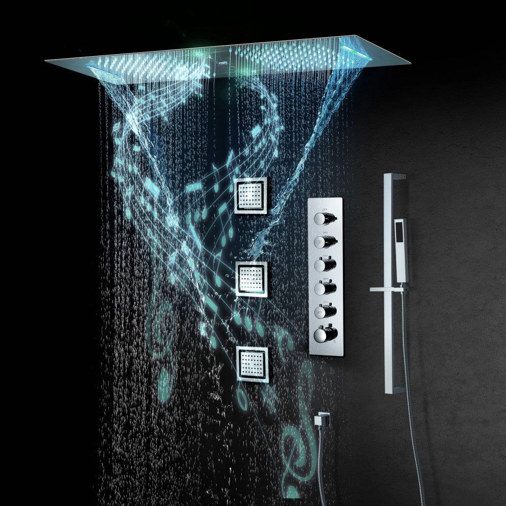 Touch Panel Controlled LED Musical Shower System, Style E - Touch Panel Light