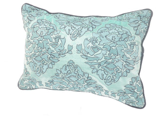 Mint and Gray Decorative Throw Pillow