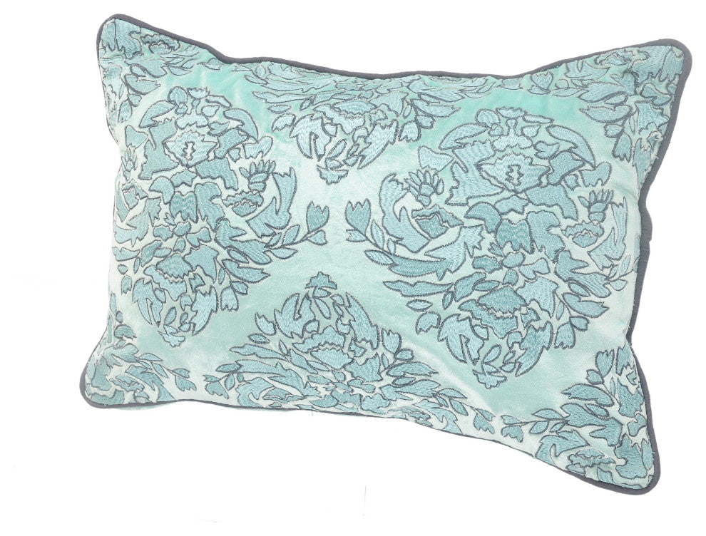 Mint and Gray Decorative Throw Pillow