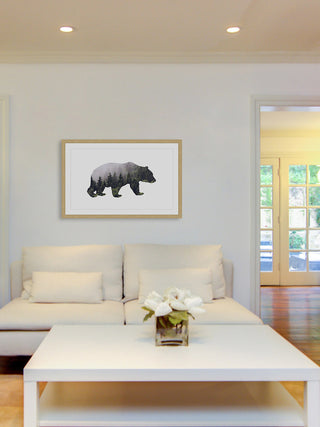 "Bear Forest" Framed Painting Print