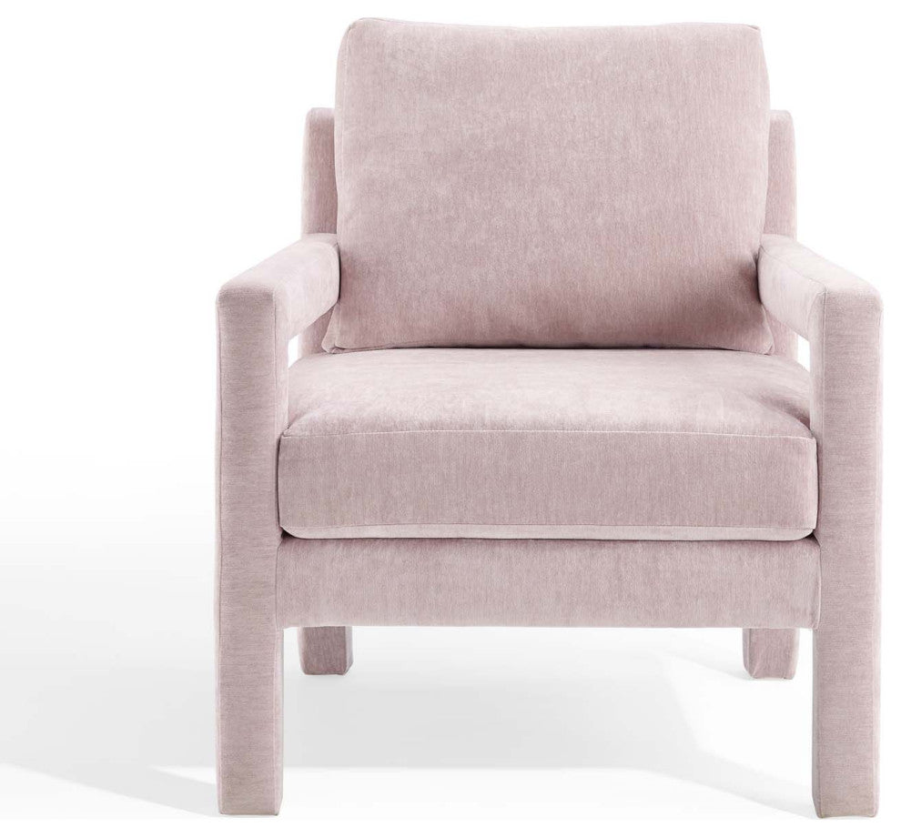 Armchair Accent Chair, Velvet, Pink, Modern, Living Lounge Hotel Hospitality