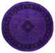 Overdyed One-of-a-Kind Hand-Knotted Area Rug Purple, 8' 7" x 8' 9"
