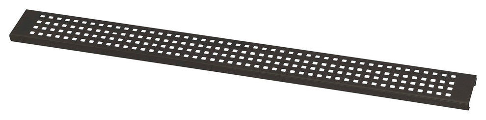27" Linear Drain Metal Grate, Oil Rubbed Bronze, Square