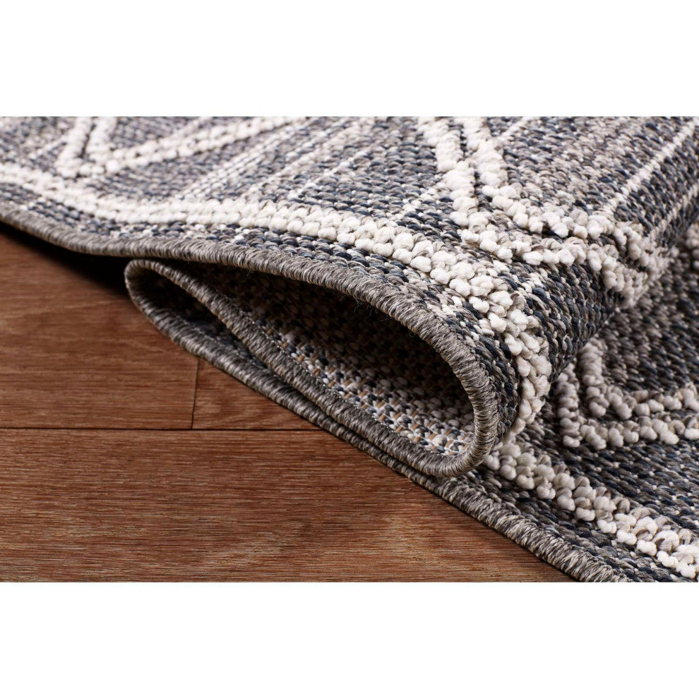 Resort Diamonds Area Rug, Gray, 8'10"x11'10"