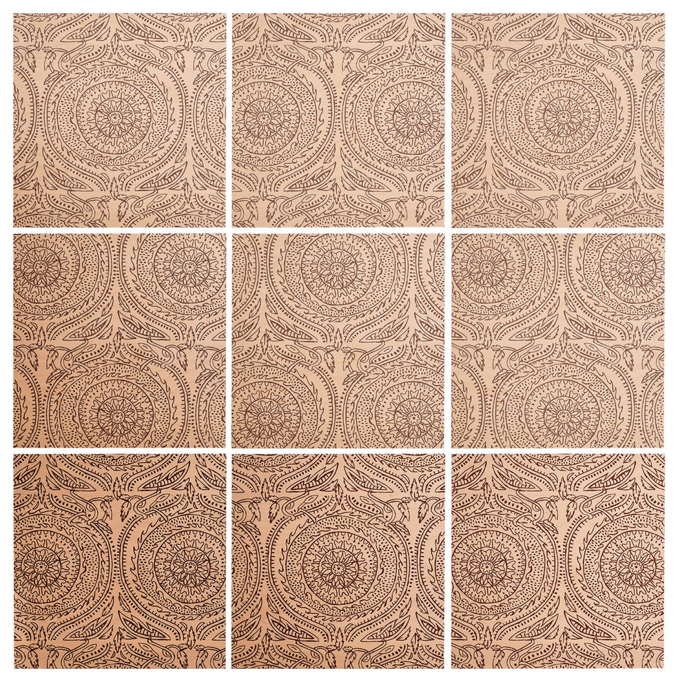 Holli Zollinger Anthology of Pattern Elle Sundial Light Wood Wall Mural, 3'x3'