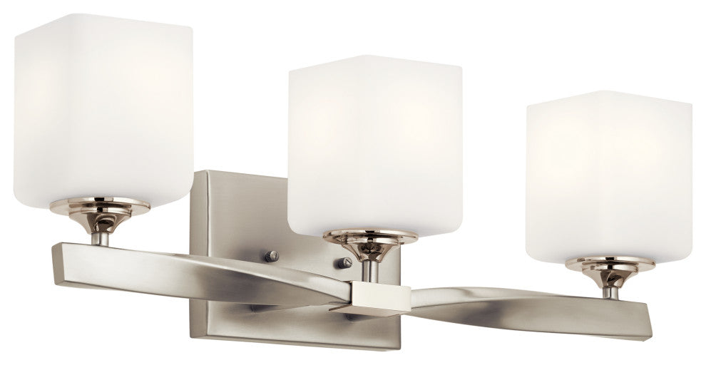 Marette Brushed Nickel Bath 3-Light