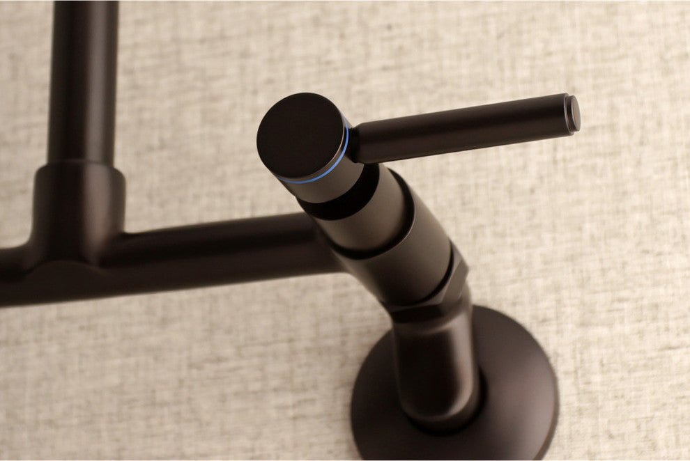 Kingston Brass Two-Handle Wall Mount Kitchen Faucet, Oil Rubbed Bronze