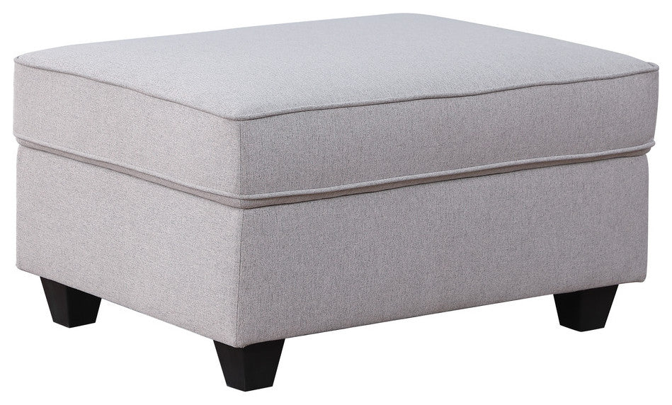 Cooper Light Gray Linen 8Pc Reversible L-Shape Sectional, Ottomans, 89131-5A