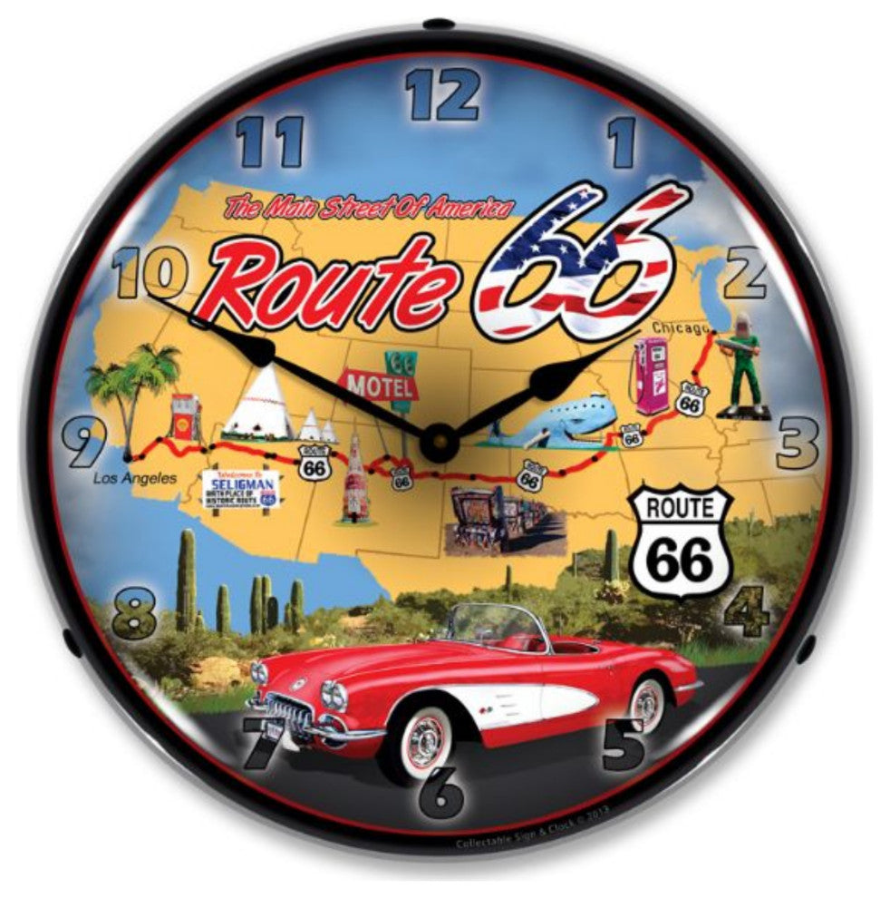 RE1303420 Route 66 USA Clock