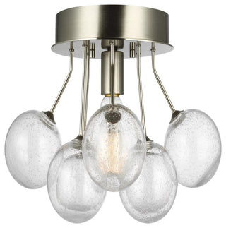 Bronzeville 1-Light Semi-Flush Mount, Brushed Nickel