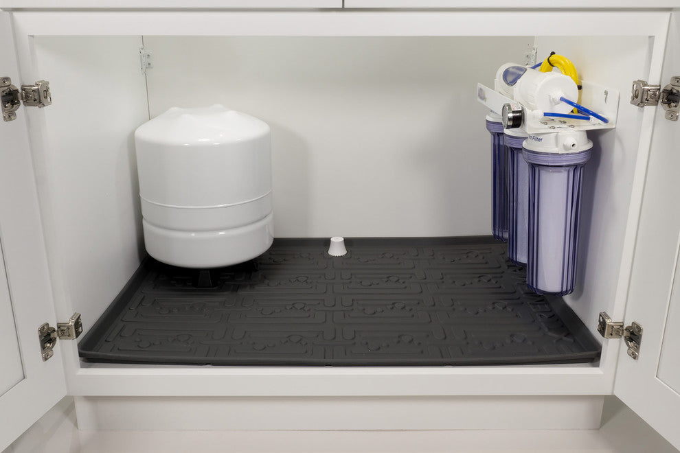 Xtreme Mats Under Sink Kitchen Cabinet Mat, Gray, 28 1/4" X 22 1/4"